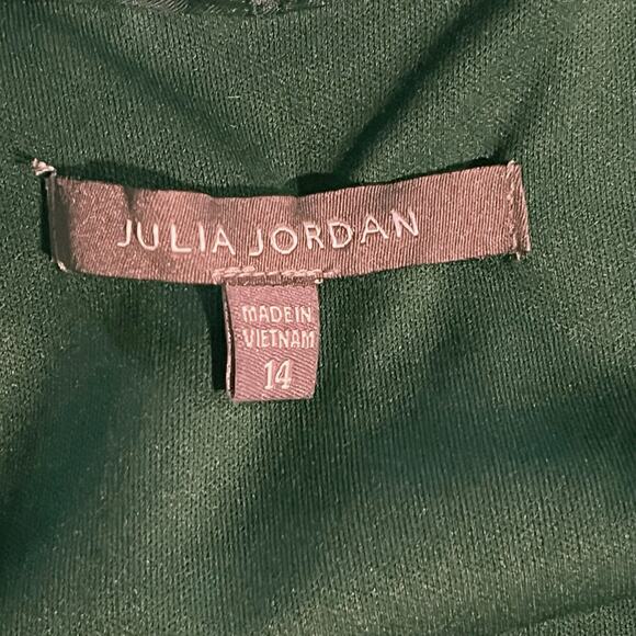 Julia Jordan plus size vintage inspired satin midi dress tie neck size 14 twee - Picture 11 of 13